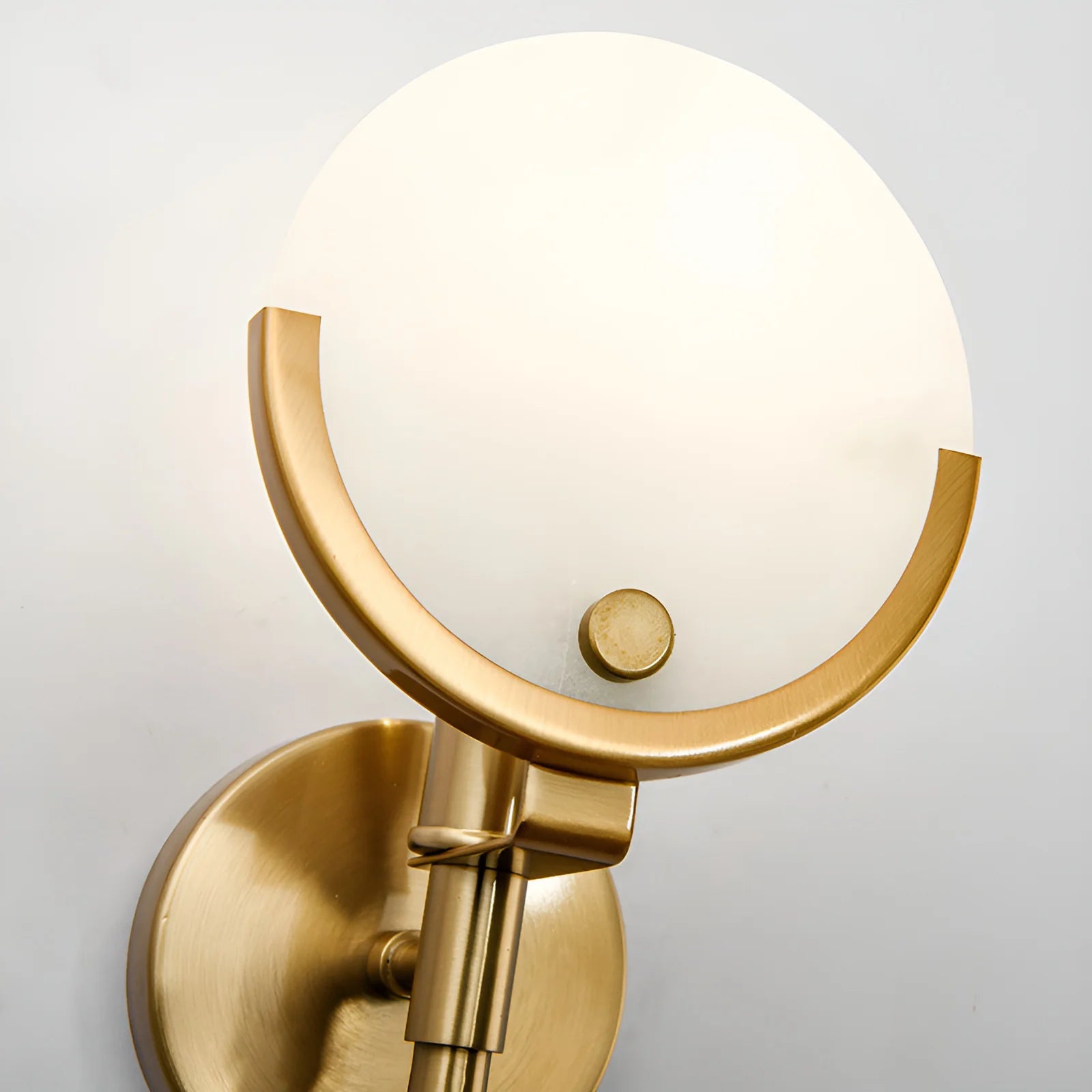 Alabaster Marble Ava Brass Wall Lamp