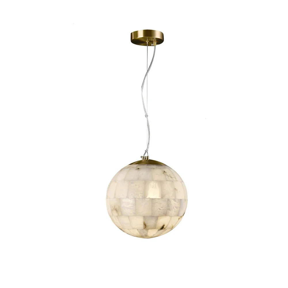 Celeste Orb Alabaster Pendant Light