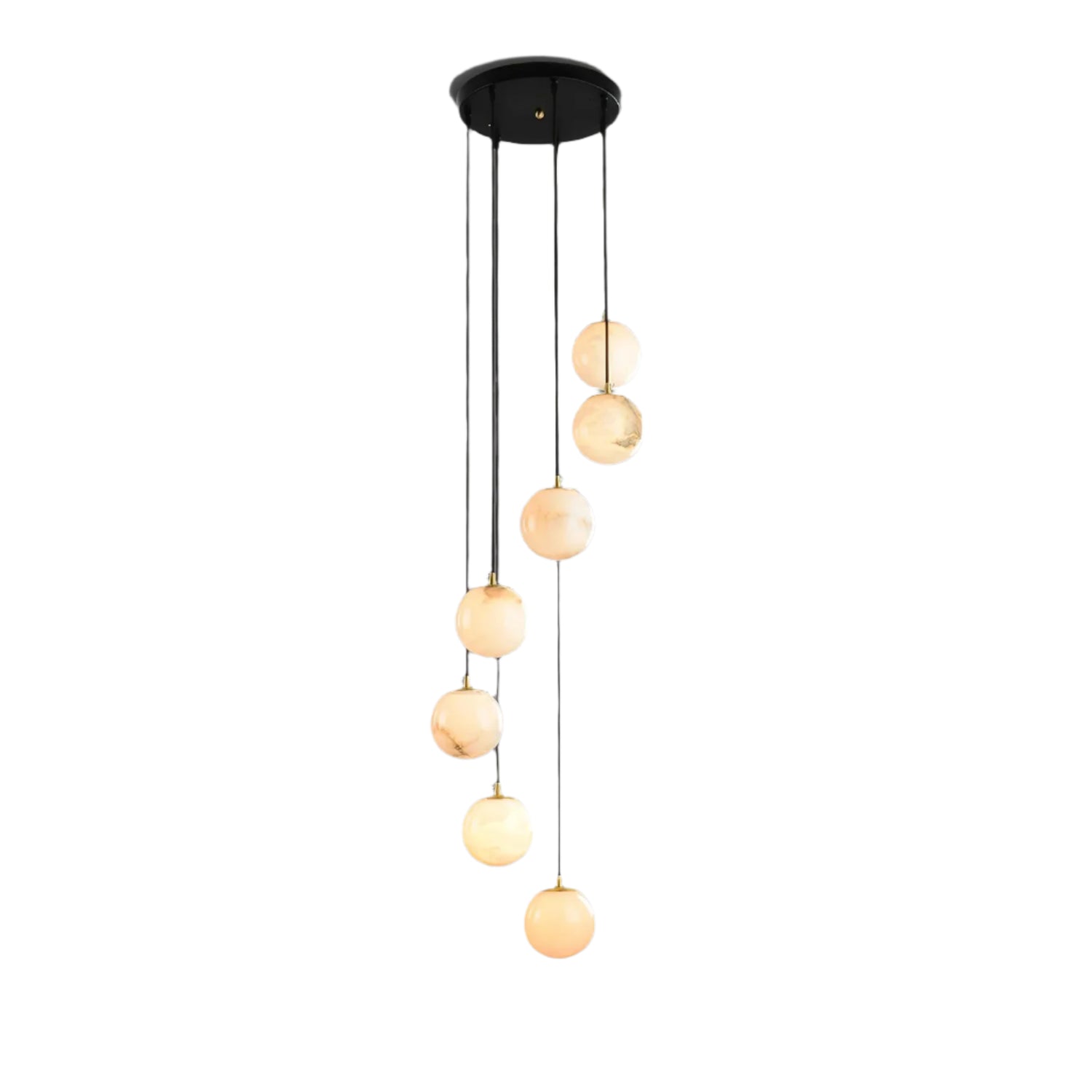 Aurelia Alabaster Cluster Sculptural Pendant Chandelier