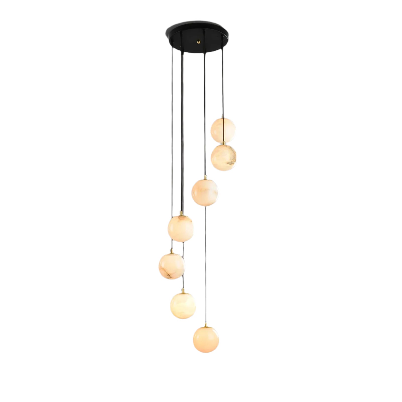 Aurelia Alabaster Cluster Sculptural Pendant Chandelier