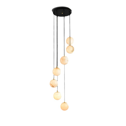 Aurelia Alabaster Cluster Sculptural Pendant Chandelier