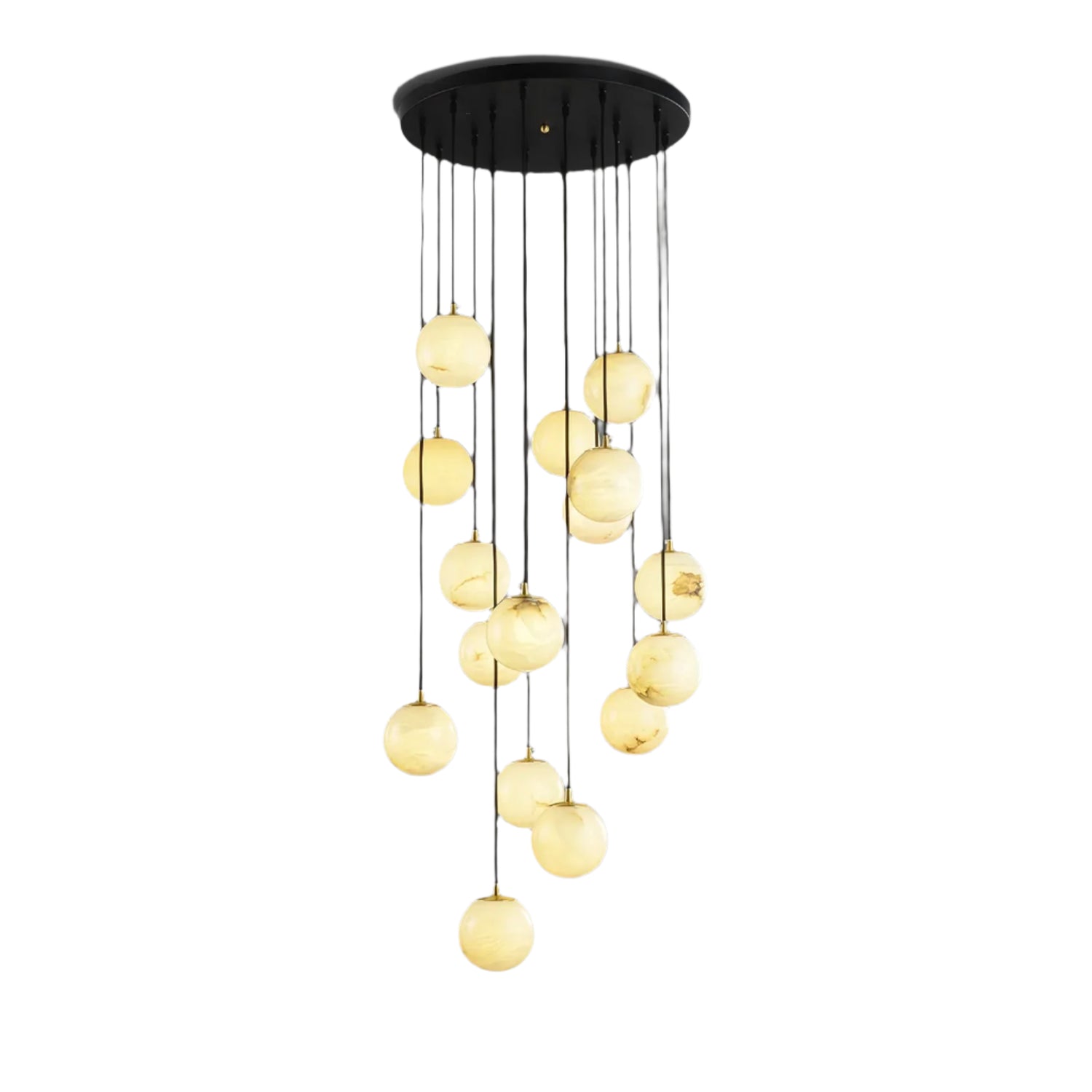 Aurelia Alabaster Cluster Sculptural Pendant Chandelier