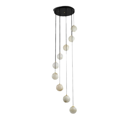 Aurelia Alabaster Cluster Sculptural Pendant Chandelier