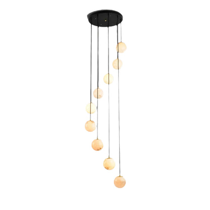 Aurelia Alabaster Cluster Sculptural Pendant Chandelier