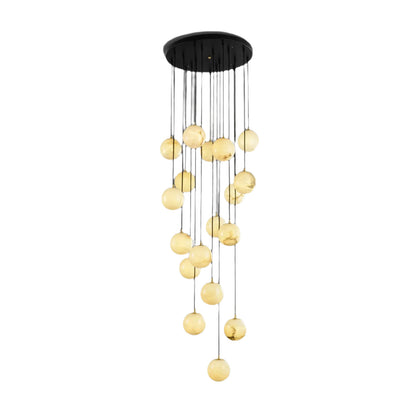Aurelia Alabaster Cluster Sculptural Pendant Chandelier
