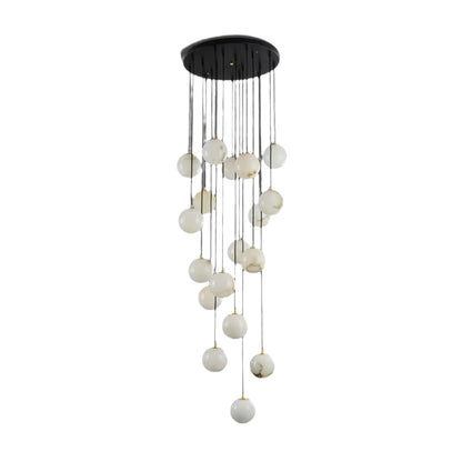 Aurelia Alabaster Cluster Sculptural Pendant Chandelier
