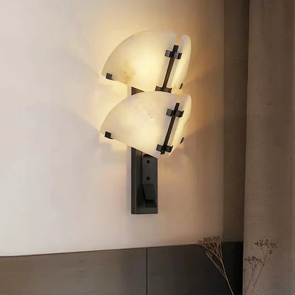 Dione Alabaster Metal Modern Wall Light