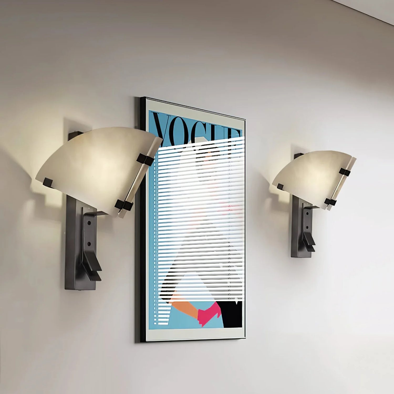 Dione Alabaster Metal Modern Wall Light