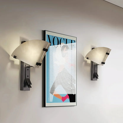 Dione Alabaster Metal Modern Wall Light