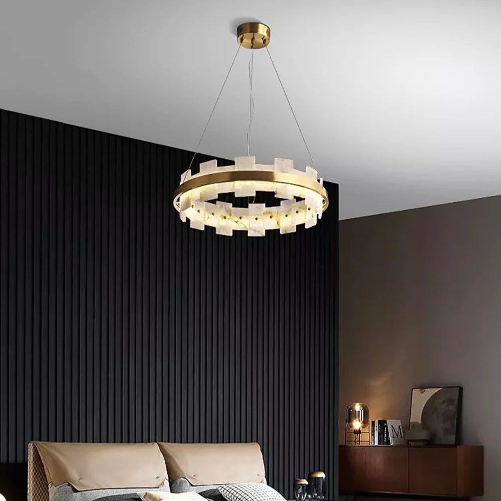 Elba Horizon Alabaster Luxury Chandelier