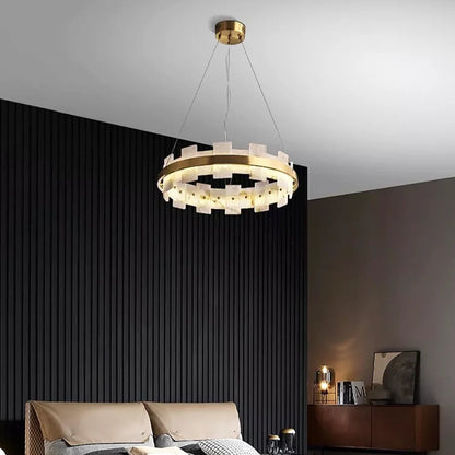 Elba Horizon Alabaster Luxury Chandelier