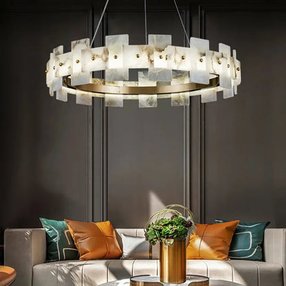 Elba Horizon Alabaster Luxury Chandelier