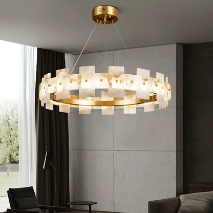 Elba Horizon Alabaster Luxury Chandelier