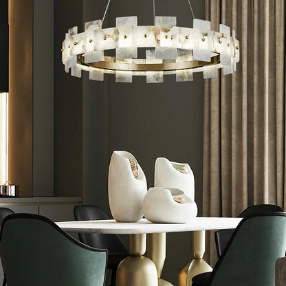 Elba Horizon Alabaster Luxury Chandelier