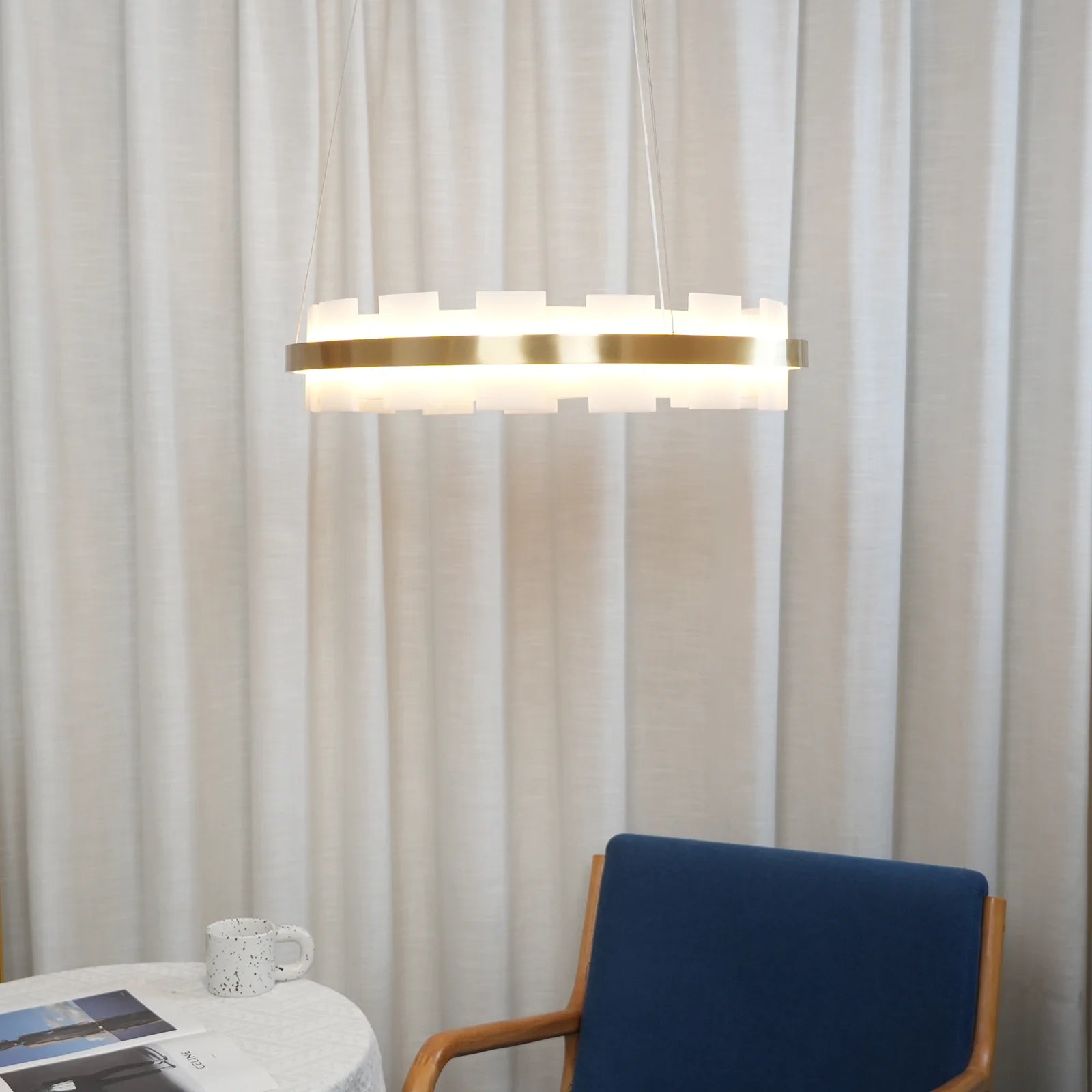 Elba Horizon Alabaster Luxury Chandelier