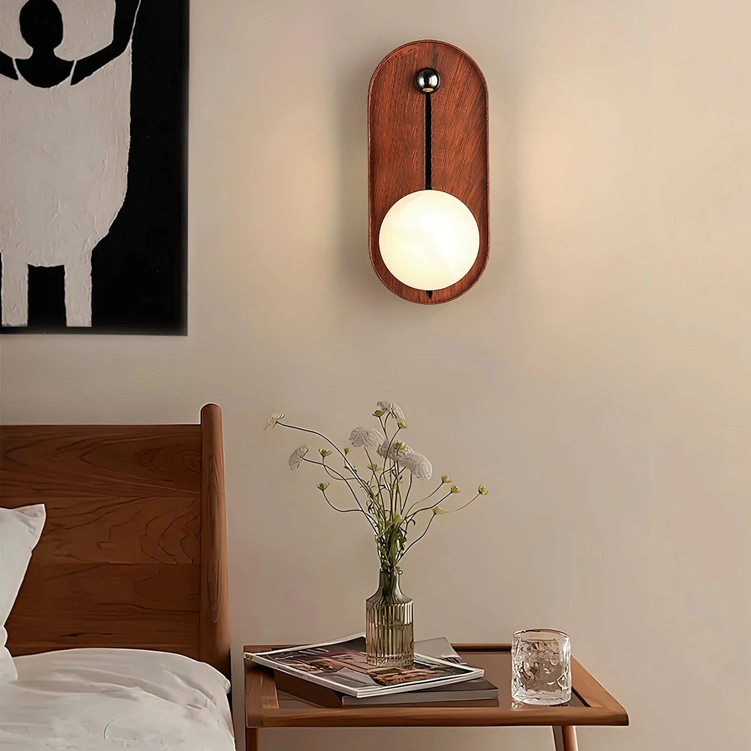 Odis Sphere Alabaster Wall Lamp