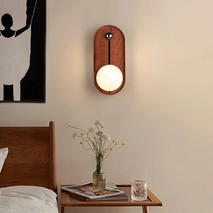 Odis Sphere Alabaster Wall Lamp