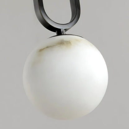 Alabaster-Oval-Ring-Pendelleuchte