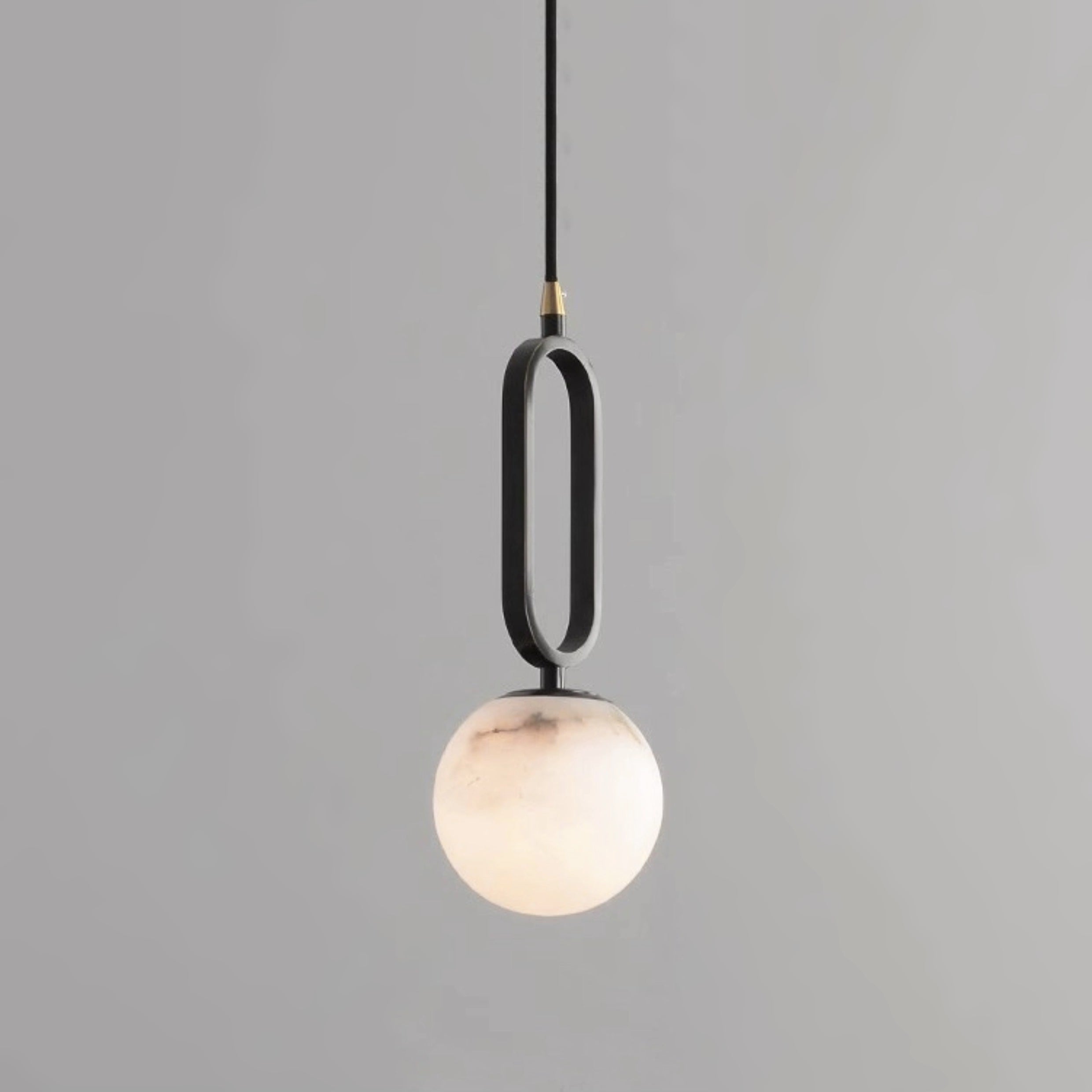 Alabaster Oval Ring Pendant Lamp