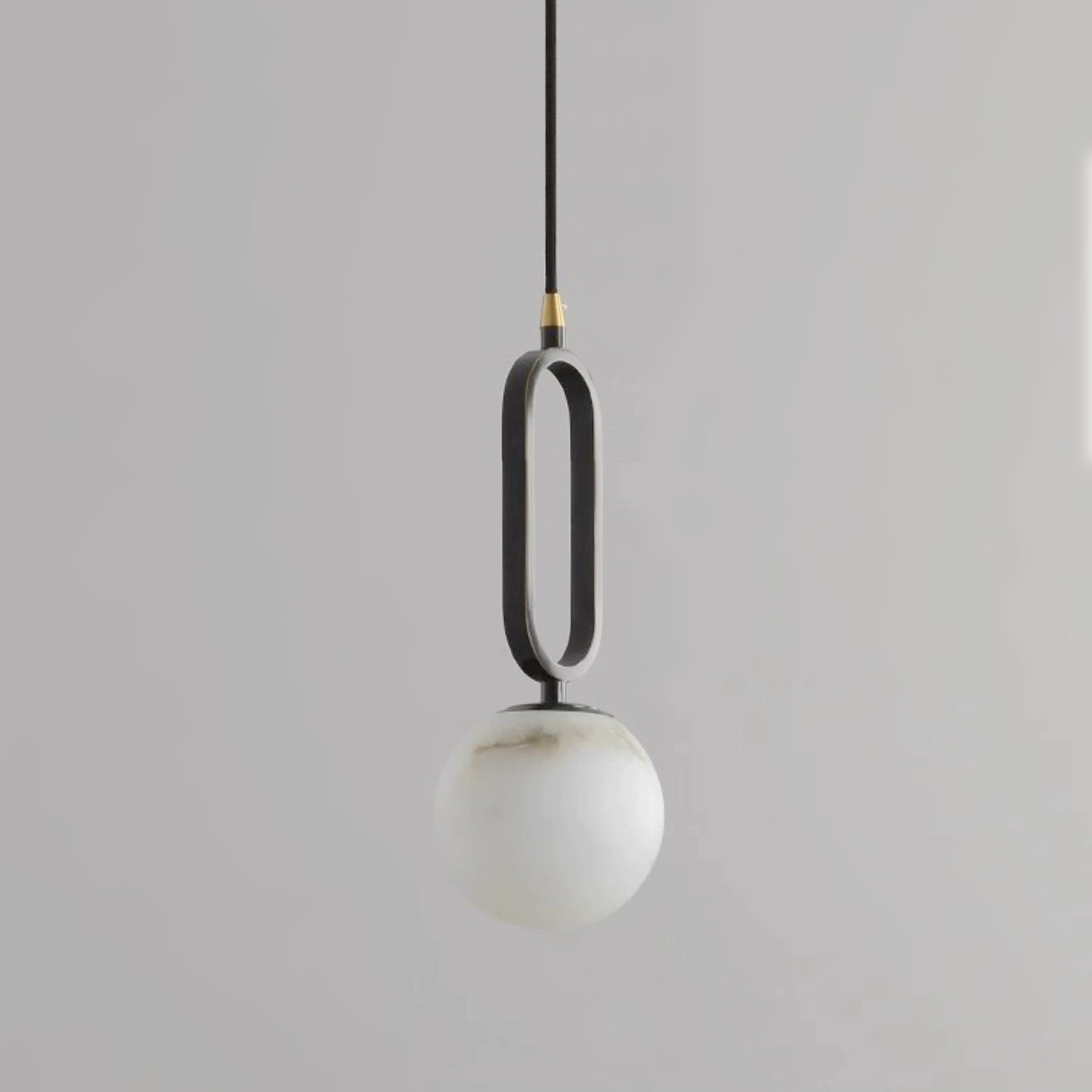 Alabaster Oval Ring Pendant Lamp