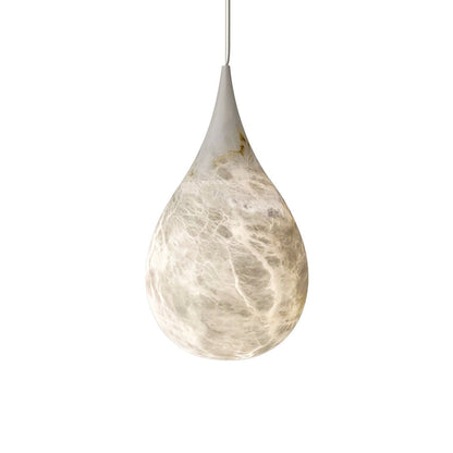 Alabaster Raindrop Pendant Light