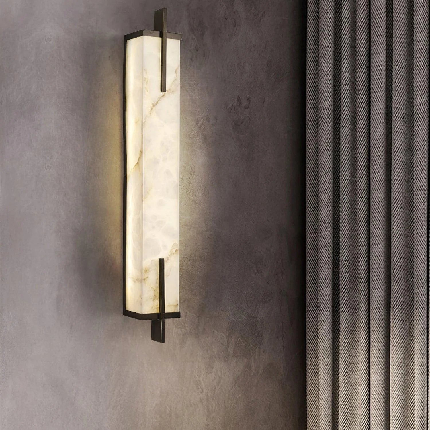 Alabaster Rectangle Calliope Wall Sconce