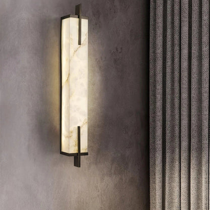 Alabaster Rectangle Calliope Wall Sconce