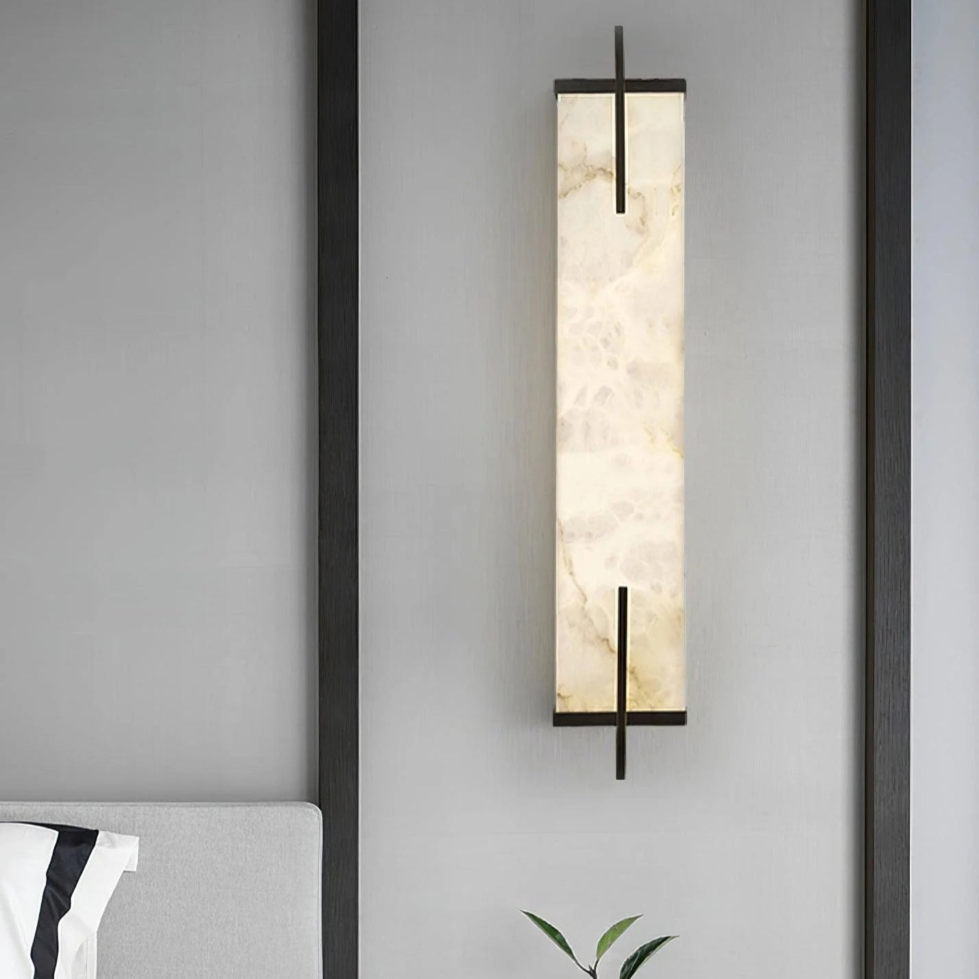 Alabaster Rectangle Calliope Wall Sconce