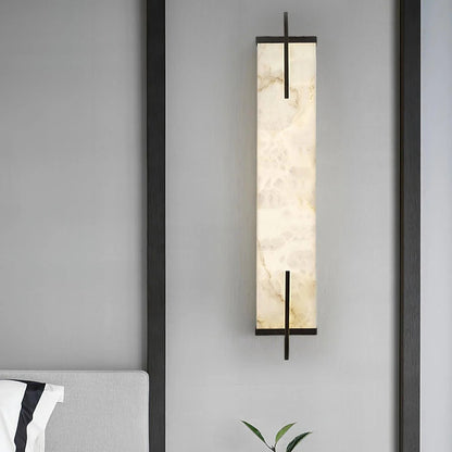 Alabaster Rectangle Calliope Wall Sconce