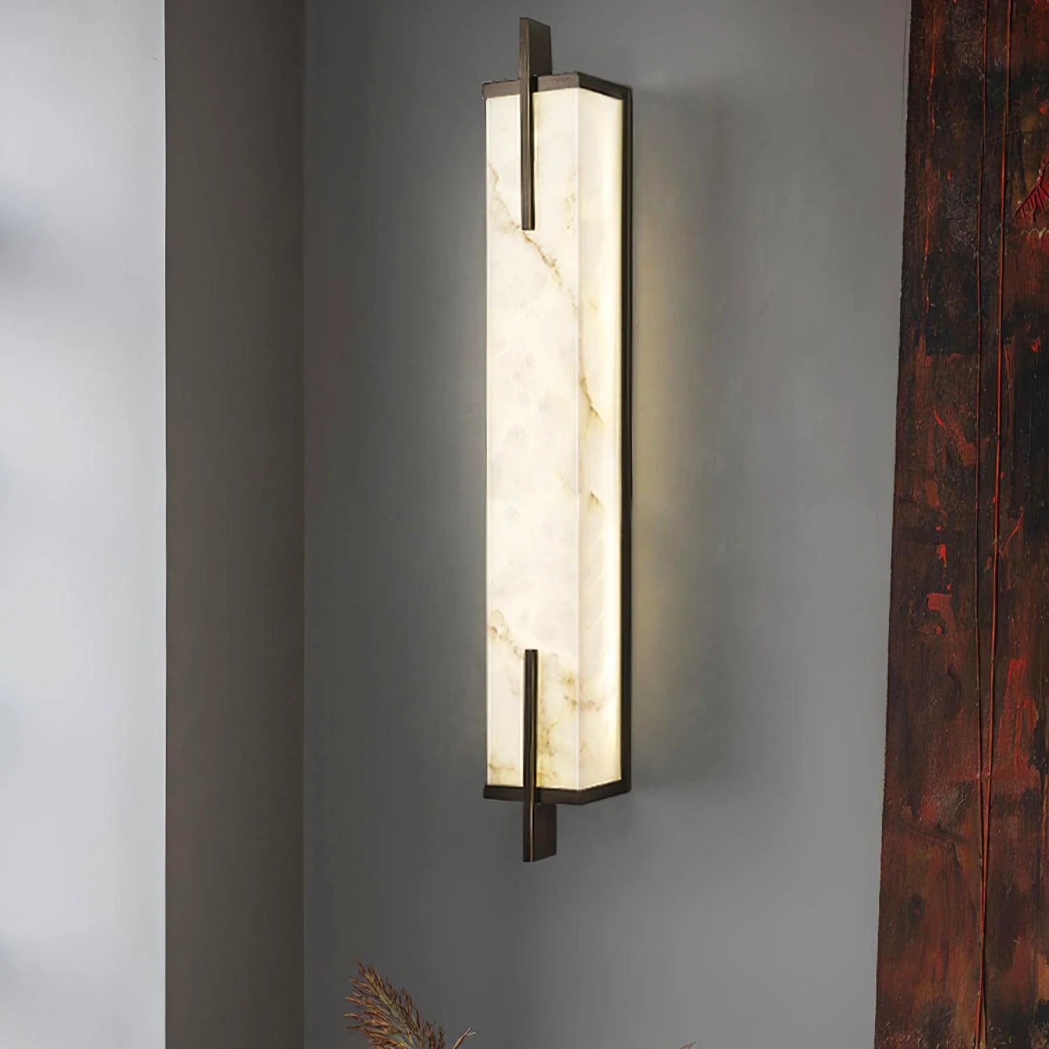 Alabaster Rectangle Calliope Wall Sconce