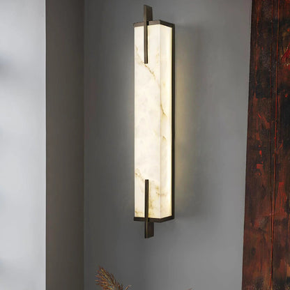 Alabaster Rectangle Calliope Wall Sconce