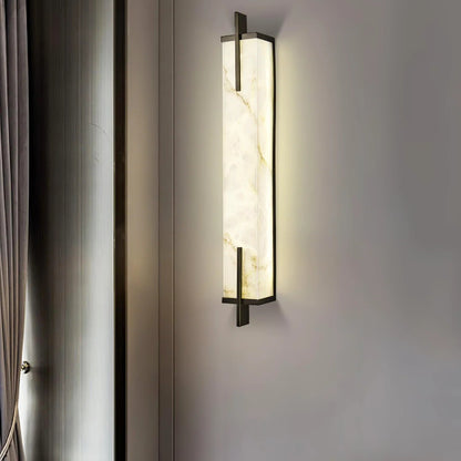 Alabaster Rectangle Calliope Wall Sconce