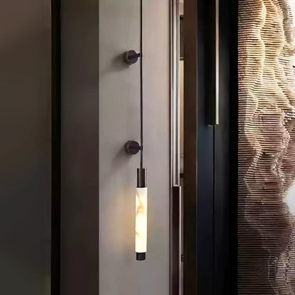 Verita Column Alabaster Minimalist Vertical Wall Lamp