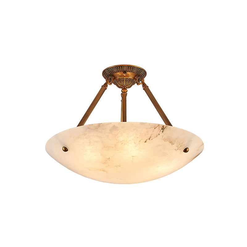 Ingrid Retro Alabaster Ceiling Light 40 cm