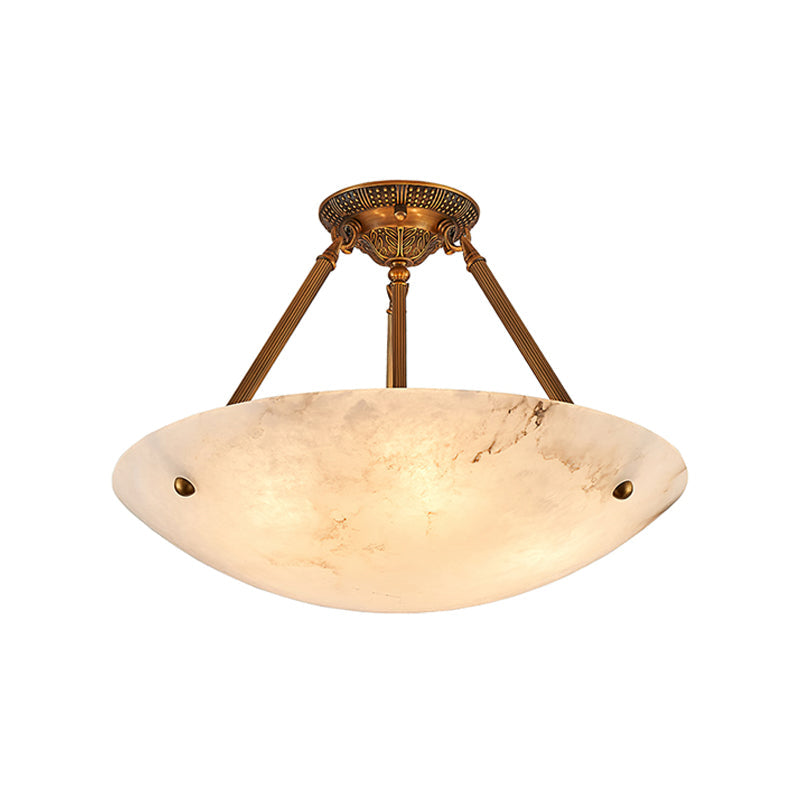 Ingrid Retro Alabaster Ceiling Light 50 cm