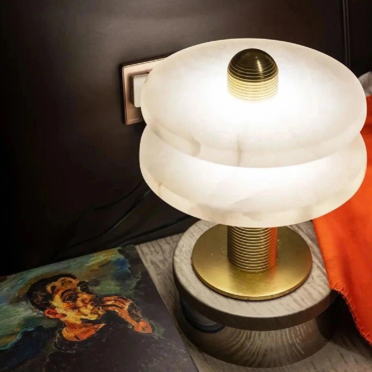 Alabaster Comet Table Lamp