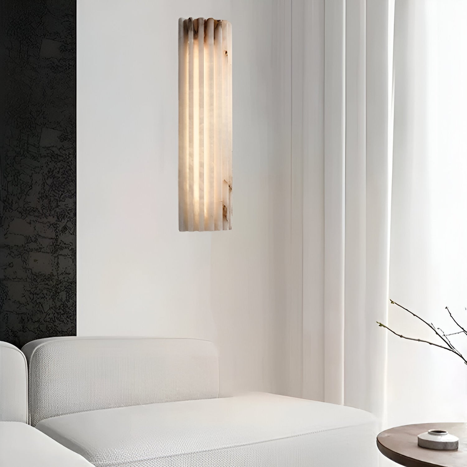 Alvia Alabaster LED Wall Light