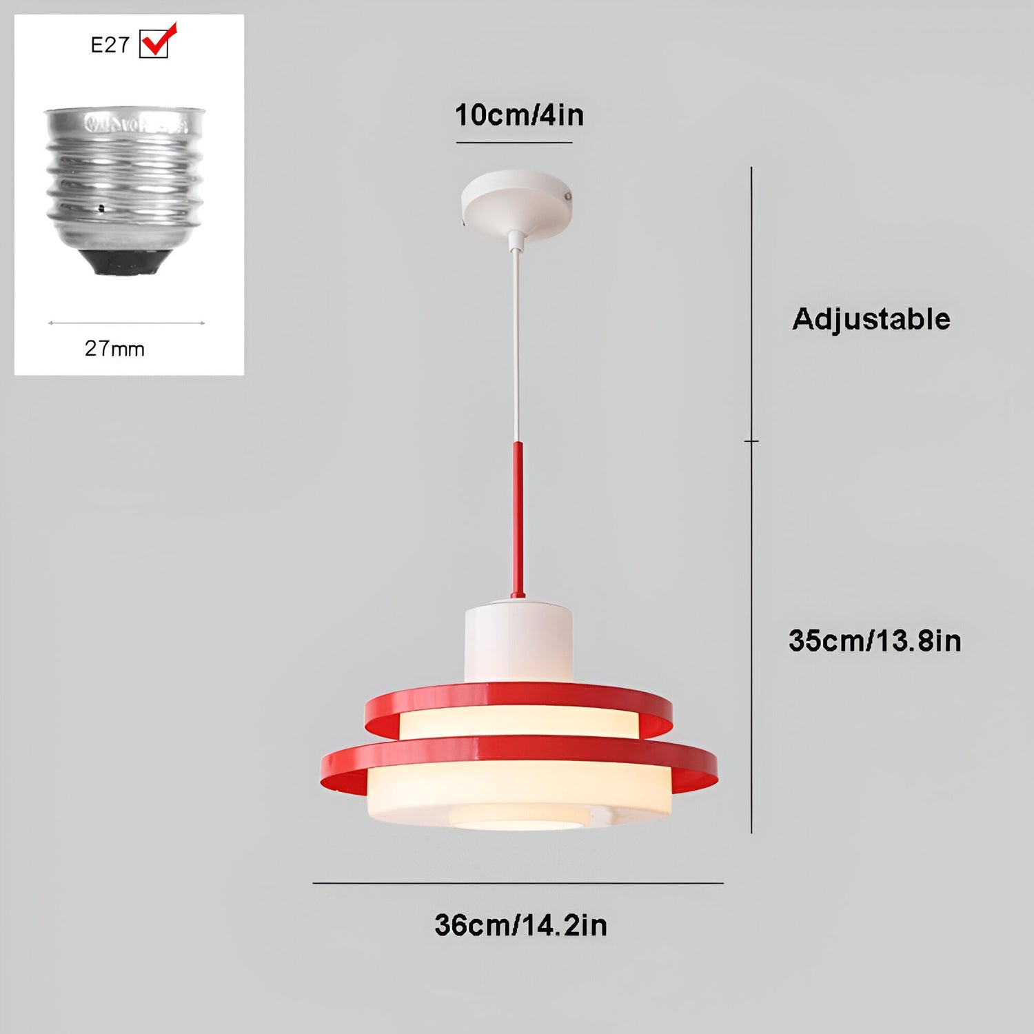 American Retro Metal Bauhaus Pendant Light