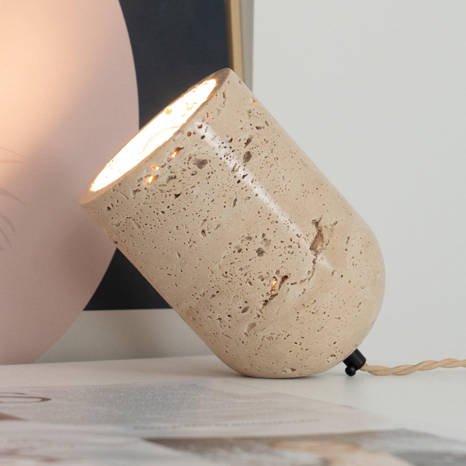 Amidori Travertine Table Lamp