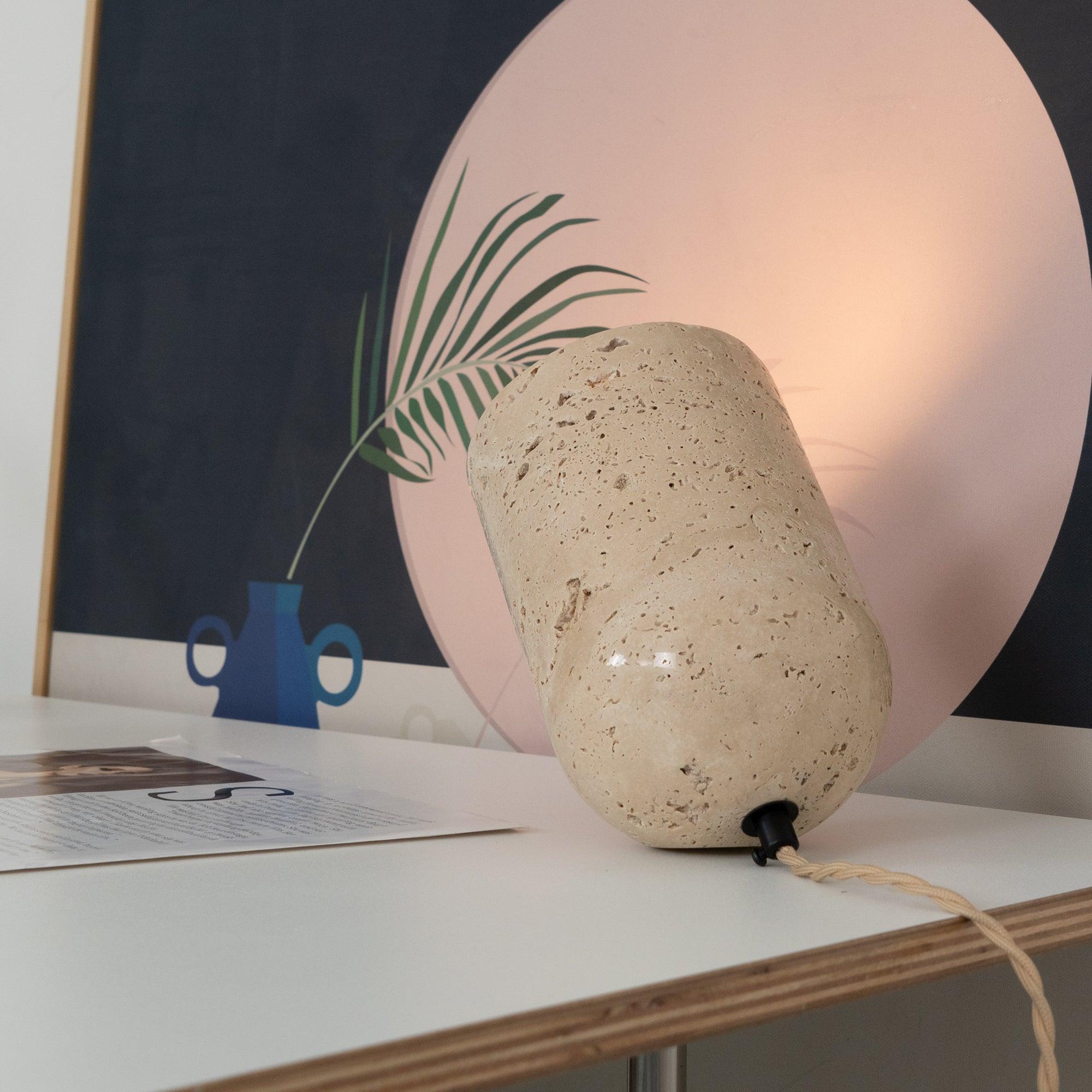 Amidori Travertine Table Lamp