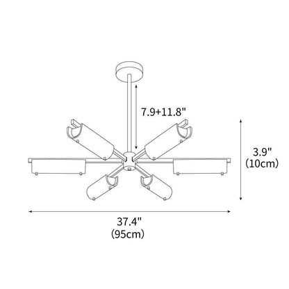 Amoslo Black Brass Chandelier