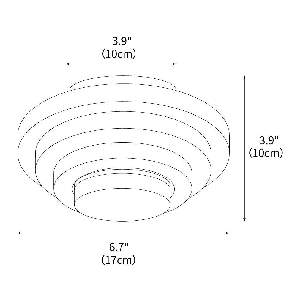 Aperture Travertine Ceiling Lamp