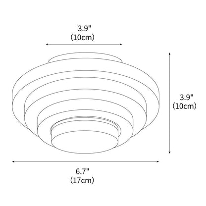 Aperture Travertine Ceiling Lamp