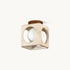 Saga Japandi Travertine Ceiling Light on white background