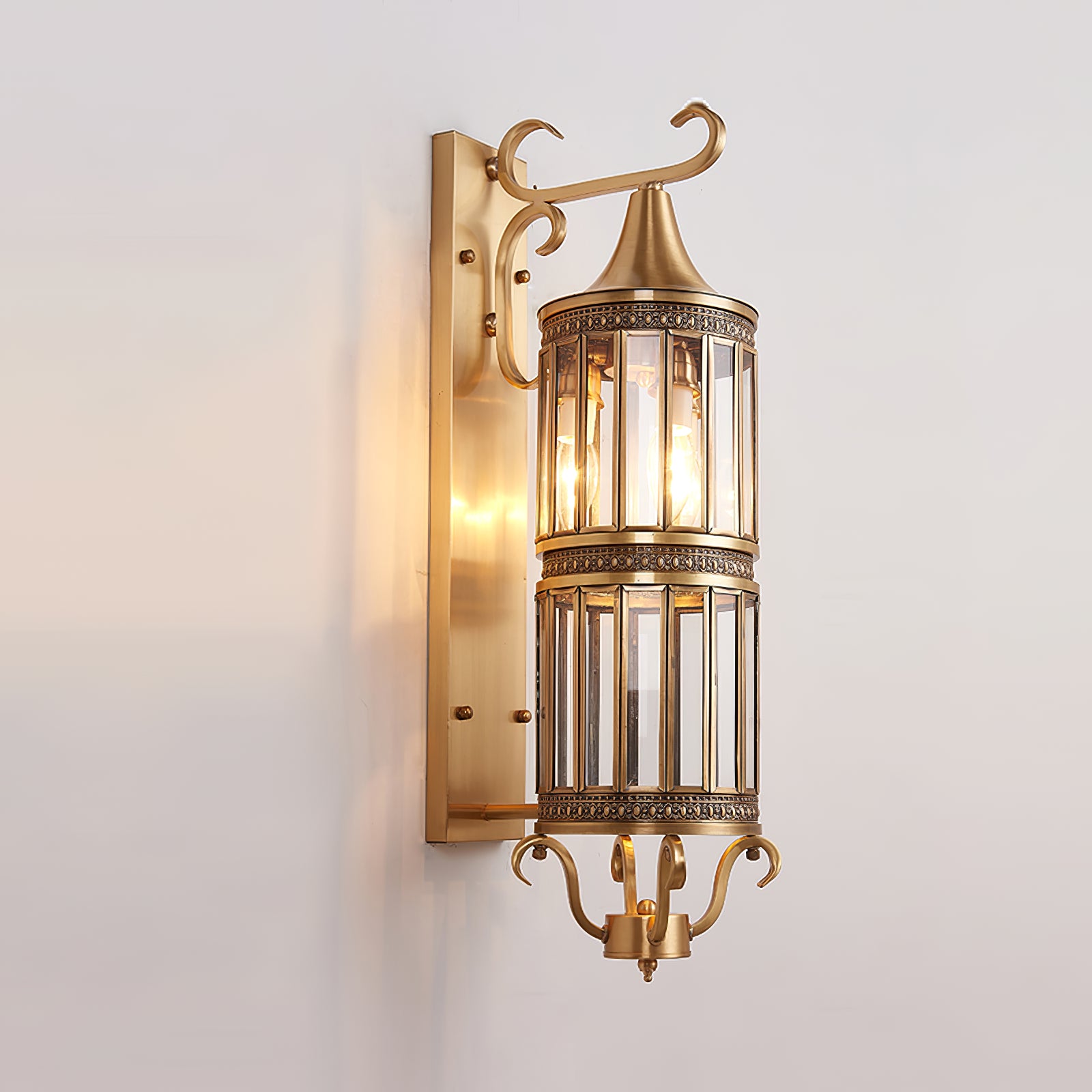 Retro Arabian Brass Outdoor Wall Light