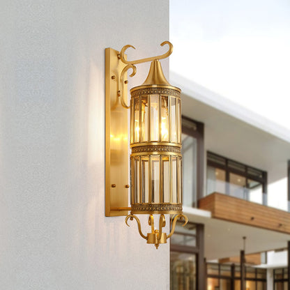 Retro Arabian Brass Outdoor Wall Light