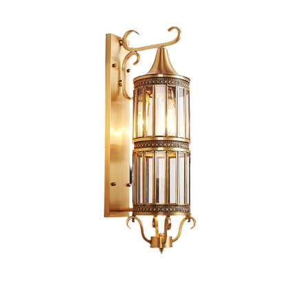 Retro Arabian Brass Outdoor Wall Light