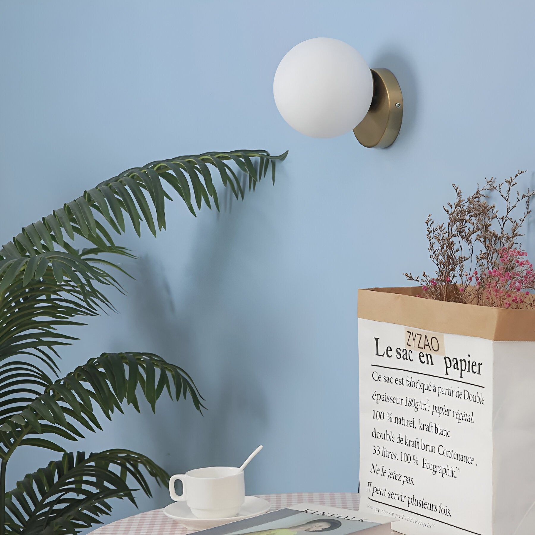 Arianne Nordic Glass Shade Wall Light