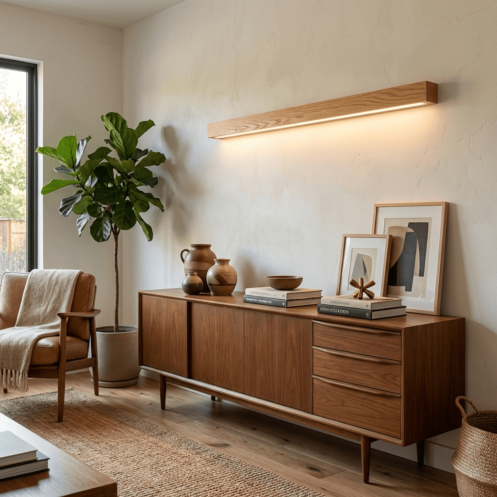 Arlo Nordic Linear Wood Wall Light