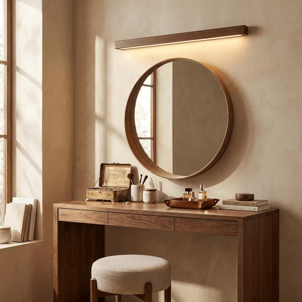 Arlo Nordic Linear Wood Wall Light